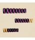 NA112 - Cat's Eye Purple Medium Long European Square Nail